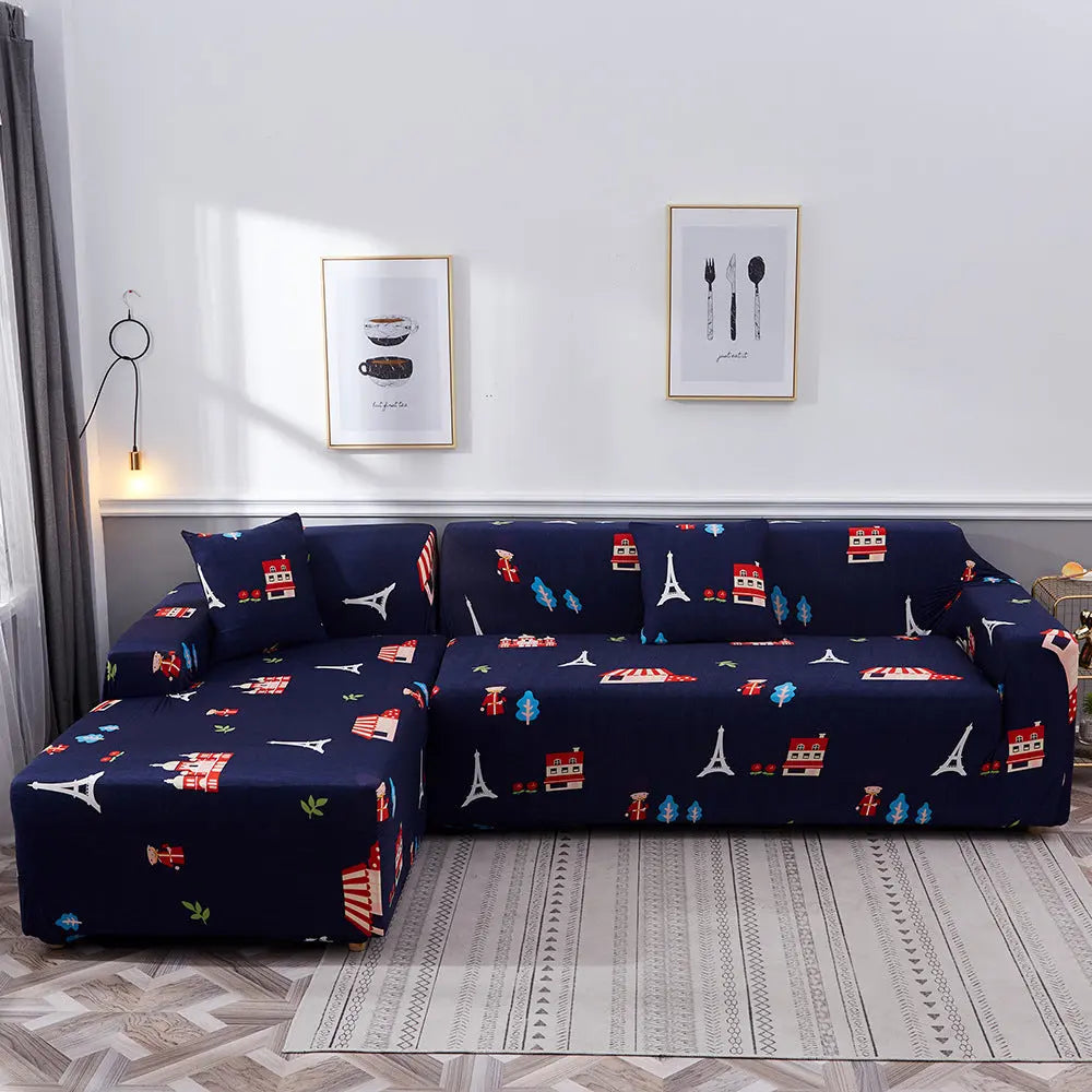 Corner Sofa Cover Stretchable Geo VIONNE N-90 140