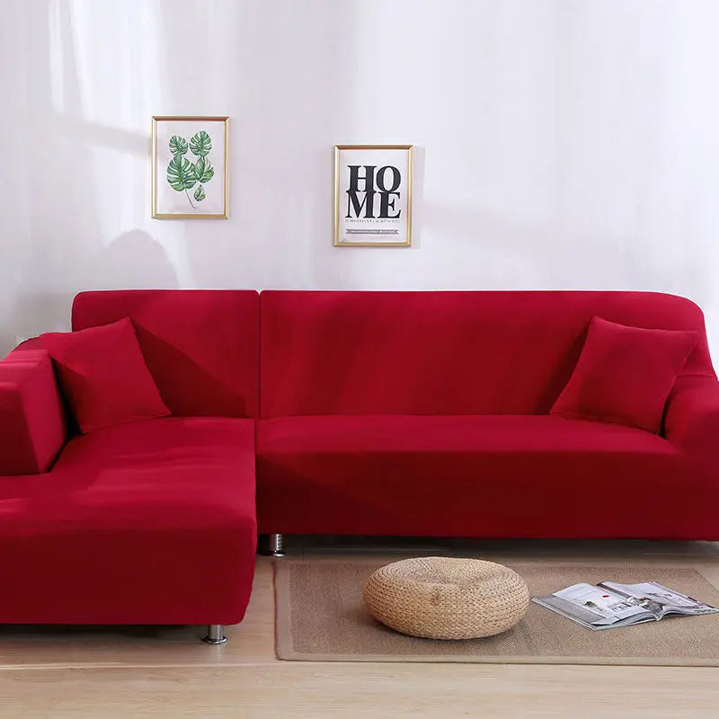 Corner Sofa Cover Stretchable LUMIÈRE Red-E