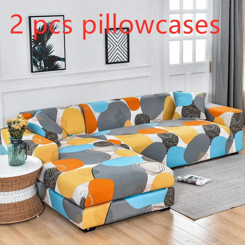 Corner Sofa Cover Stretchable Modern ELANIE Magic block-2 pcs pillowcases