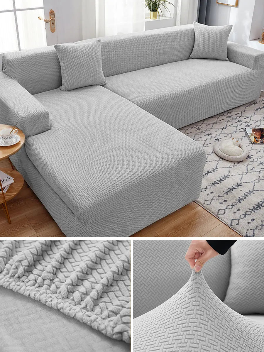 Corner Sofa Cover Stretchable Modern ELORIN Style E-In