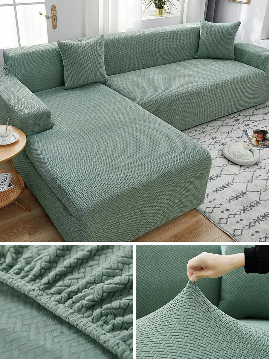 Corner Sofa Cover Stretchable Modern ELORIN Style F-Extra Large
