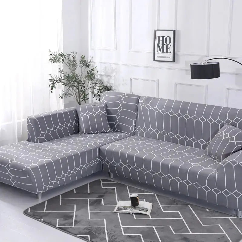 Corner Sofa Cover Stretchable Modern LUMERA Blog F-2pillowcases