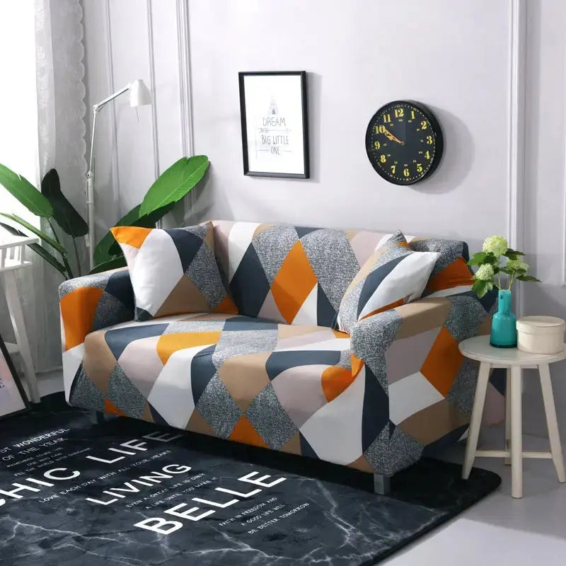 Corner Sofa Cover Stretchable Modern LUMERA Rubiks Cube-Single