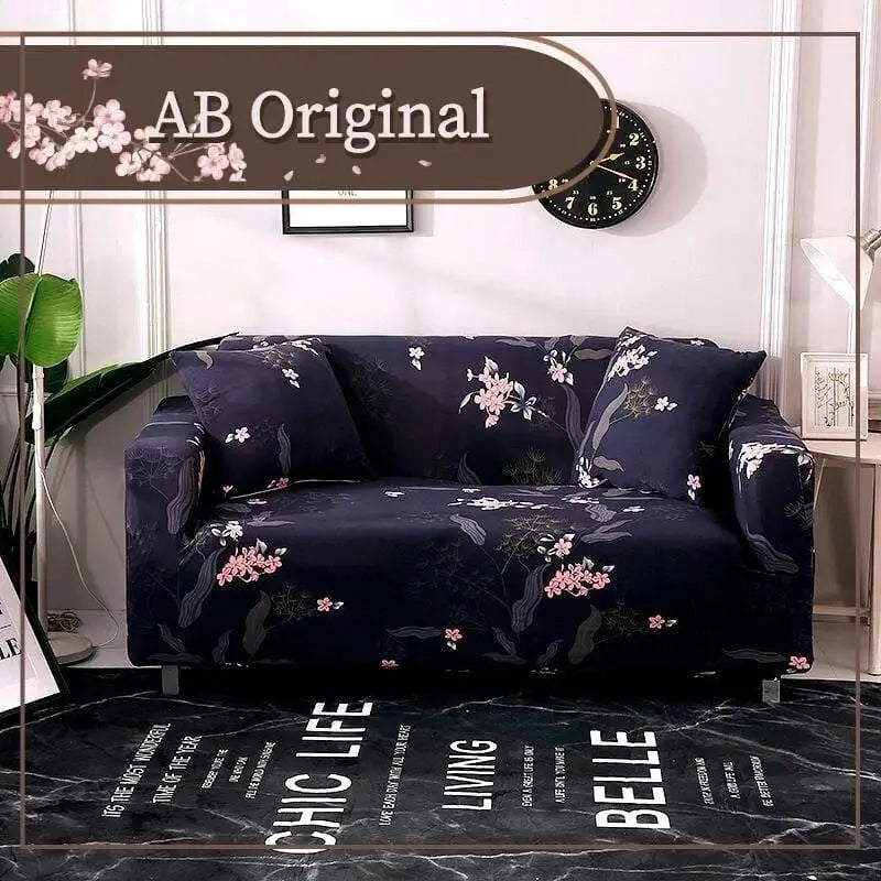 Corner Sofa Cover Stretchable Pet-Friendly LUMIEL B-4seat 2pillowcase