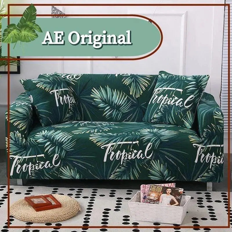 Corner Sofa Cover Stretchable Pet-Friendly LUMIEL E-1seat 2pillowcase
