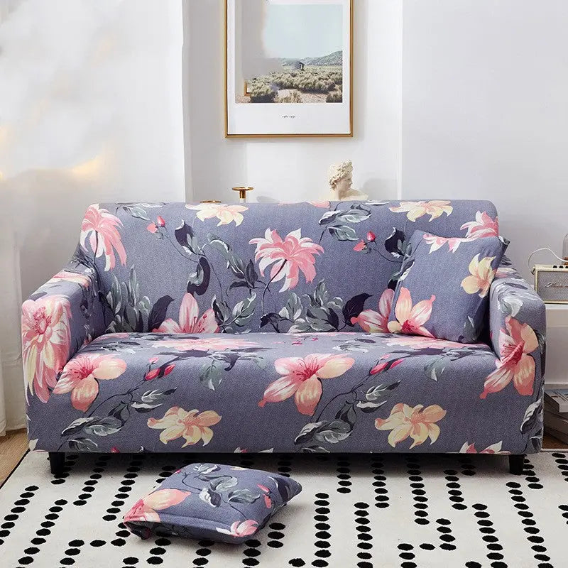 Corner Sofa Cover Stretchable Pet-Friendly LUMIEL H-1seat 2pillowcase