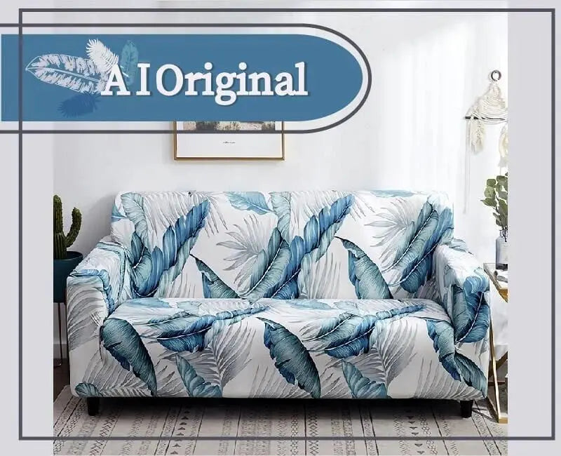 Corner Sofa Cover Stretchable Pet-Friendly LUMIEL I-2seat 2pillowcase