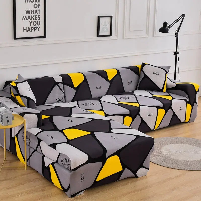 Corner Sofa Cover Stretchable Pet-Friendly LUMIELA Gold Deer-Individual