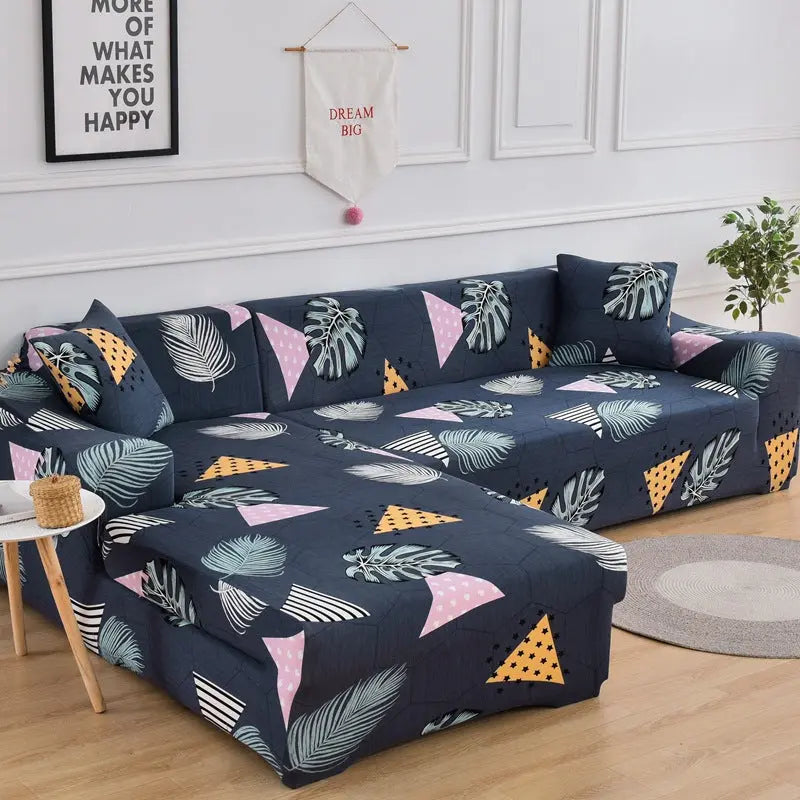 Corner Sofa Cover Stretchable Pet-Friendly LUMIELA Recall-Three people