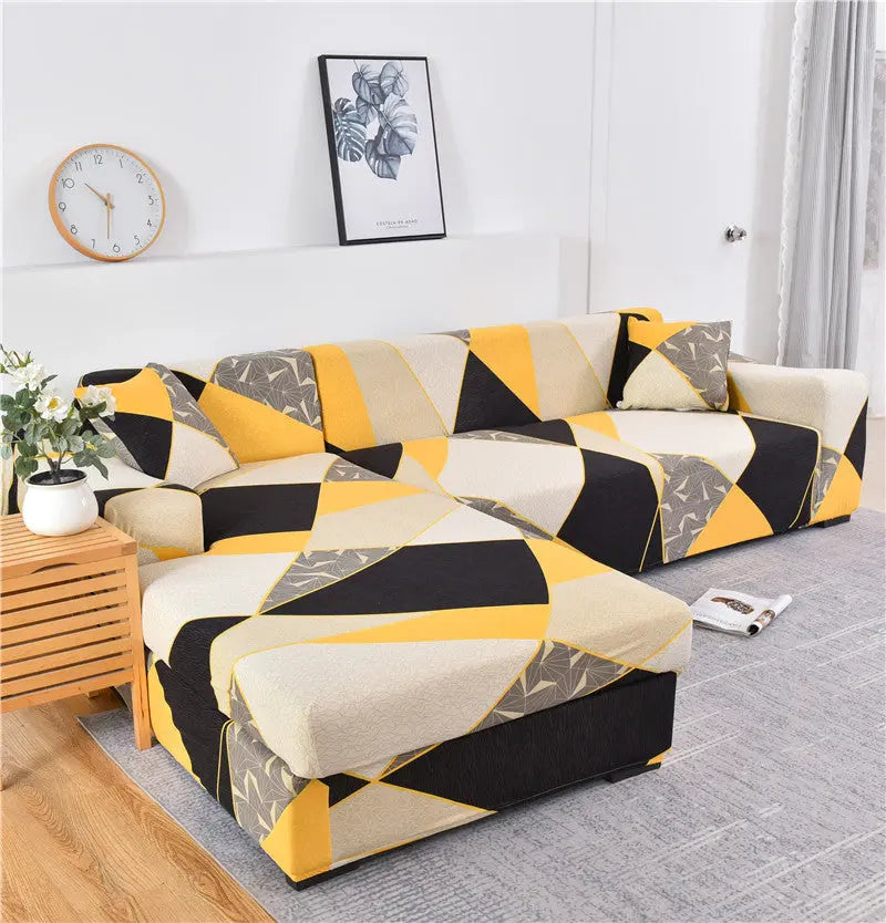 Corner Sofa Cover Stretchable Pet-Friendly LUMIELA Texture-185 230