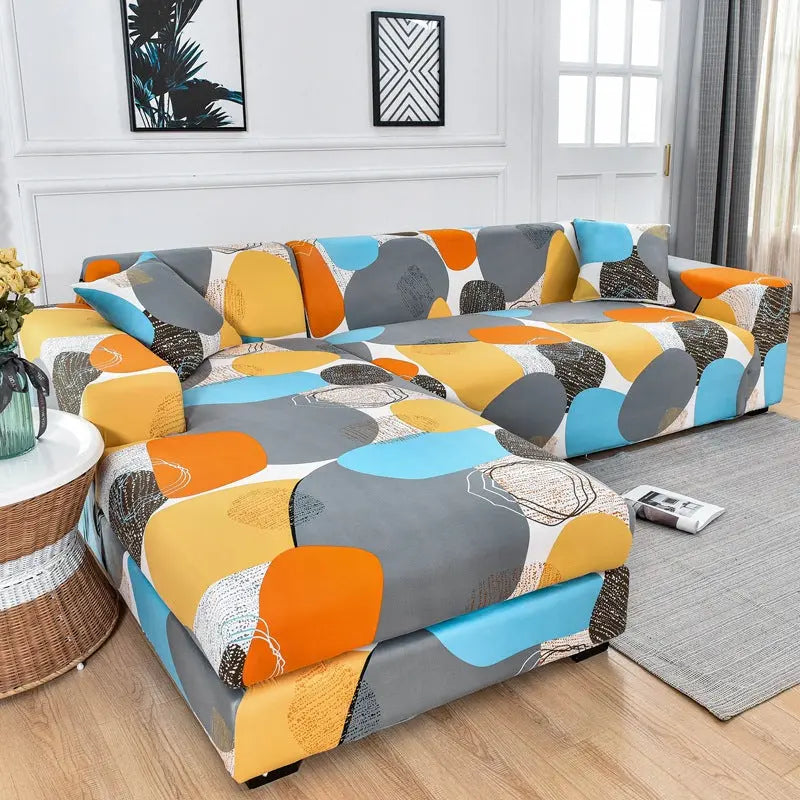 Corner Sofa Cover Stretchable Pet-Friendly LUMIERA Magic Block-Single Seat