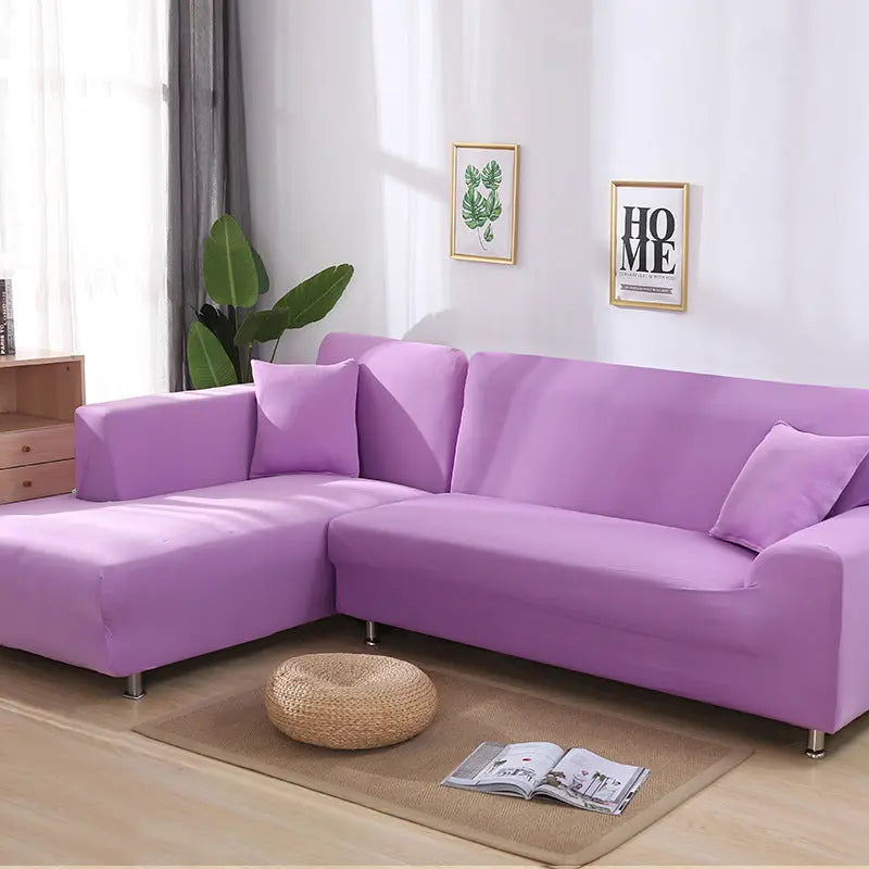 Corner Sofa Cover Stretchable Pet-Friendly LUMIÈRE Light Purple-B