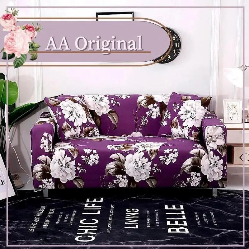 Corner Sofa Cover Stretchable Pet-Friendly LUMIEL A-3seat 2pillowcase