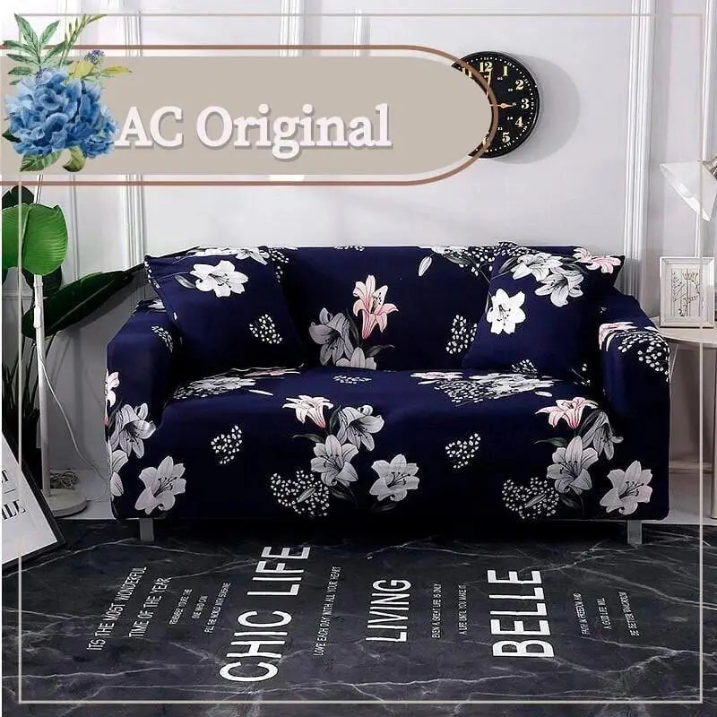 Corner Sofa Cover Stretchable Pet-Friendly LUMIEL C-4seat 2pillowcase