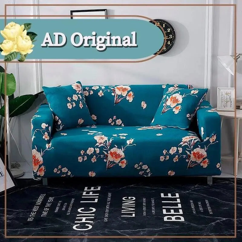 Corner Sofa Cover Stretchable Pet-Friendly LUMIEL D-3seat 2pillowcase