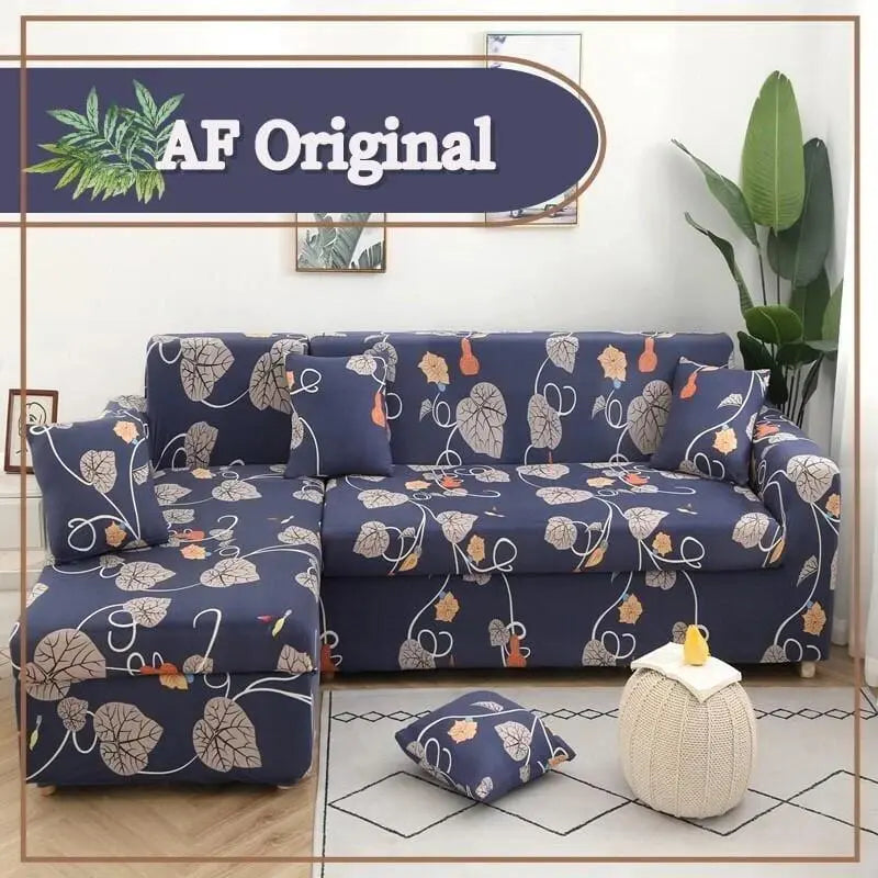 Corner Sofa Cover Stretchable Pet-Friendly LUMIEL F-1seat 2pillowcase