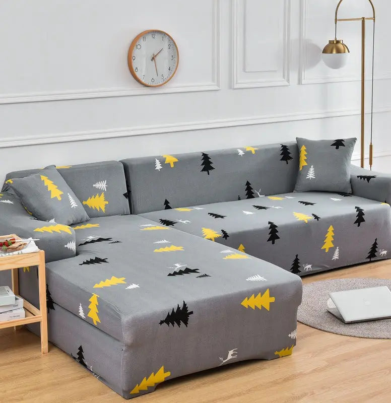 Corner Sofa Cover Stretchable Pet-Friendly LUMIELA Forest-Individual