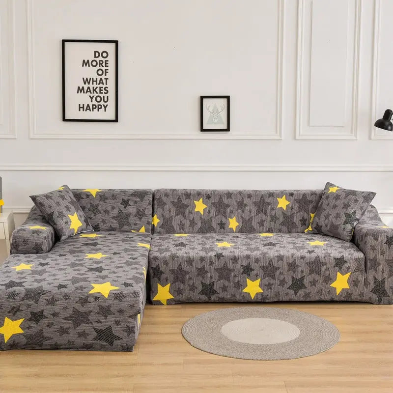Corner Sofa Cover Stretchable Pet-Friendly LUMIELA Star-Double