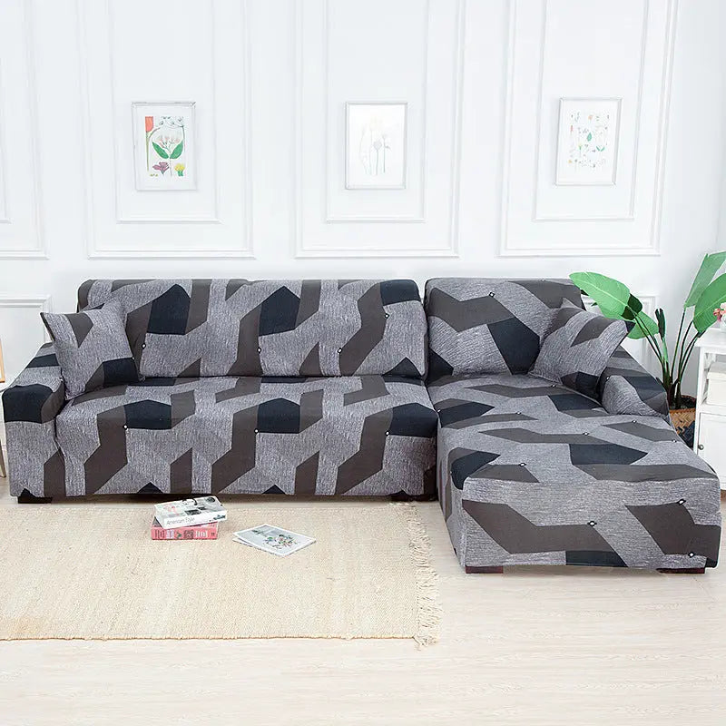 Corner Sofa Cover Stretchable Solenne Call Of The Times-185x230cm