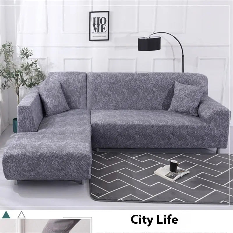 Corner Sofa Cover Stretchable Solenne City Life-90x140cm