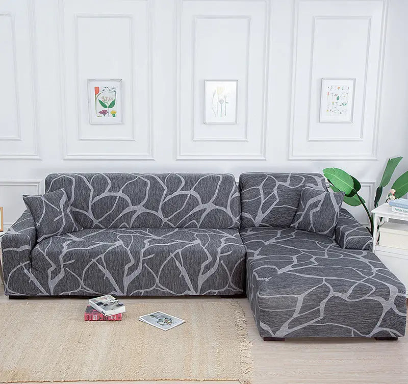 Corner Sofa Cover Stretchable Solenne Forest Story-185x230cm