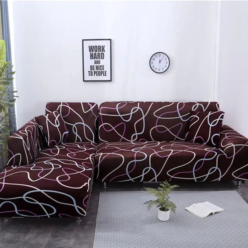 Corner Sofa Cover Stretchable Solenne Urban Style-145x180cm