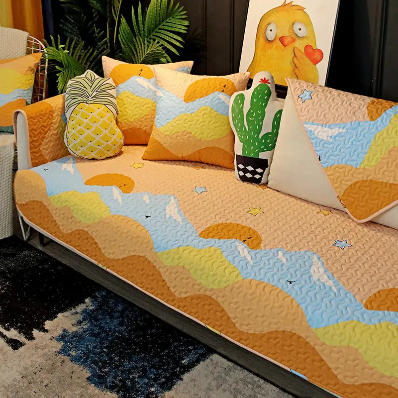 Couch Blanket Cotton Anti-Slip LAVENNE Style11-70x210cm