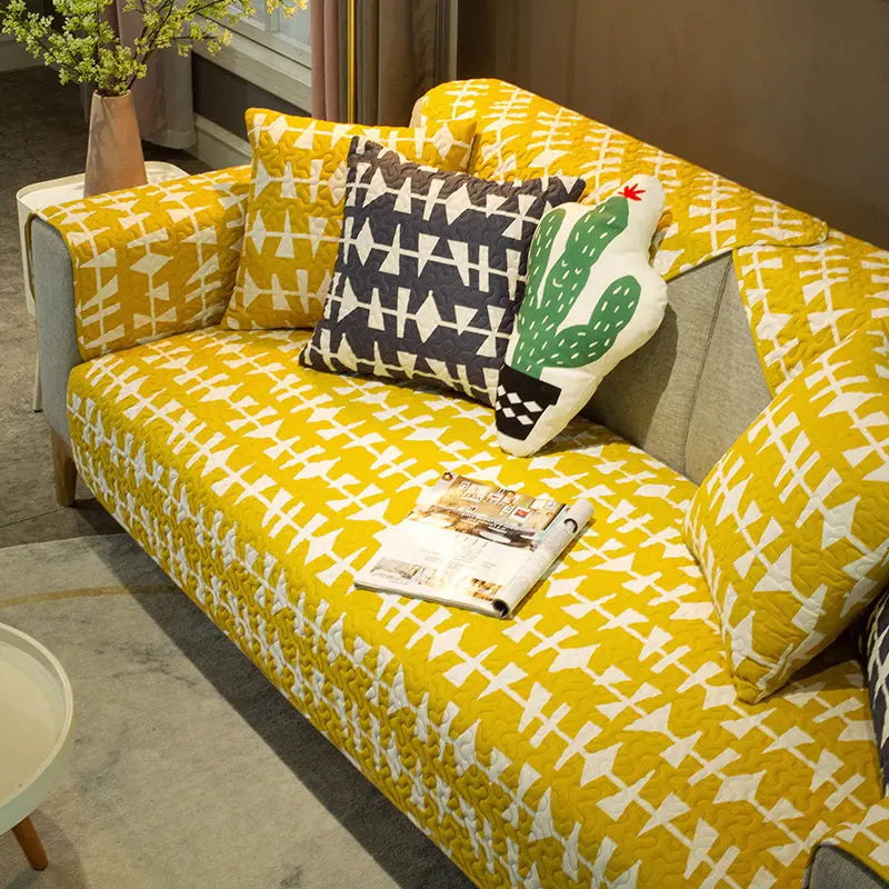 Couch Blanket Cotton Anti-Slip LAVENNE Style15-70x180cm