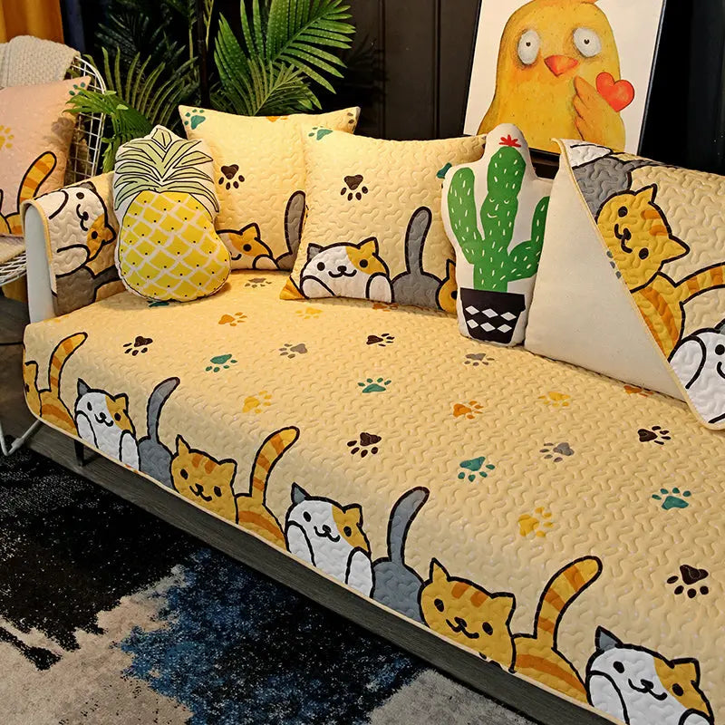 Couch Blanket Cotton Anti-Slip LAVENNE Style16-70x70cm