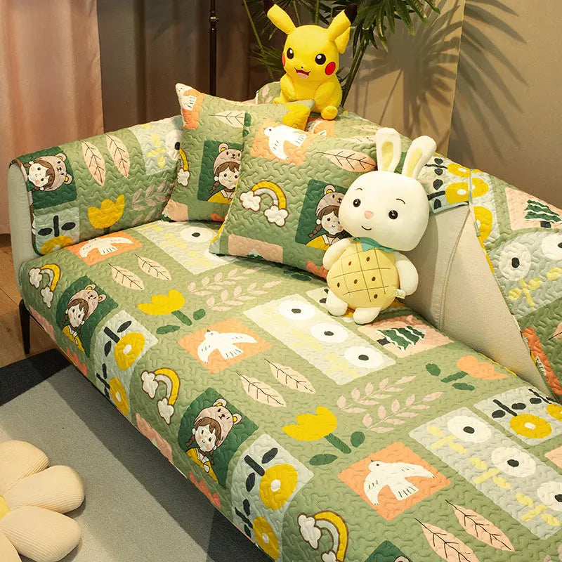 Couch Blanket Cotton Anti-Slip LAVENNE Style6-70x210cm