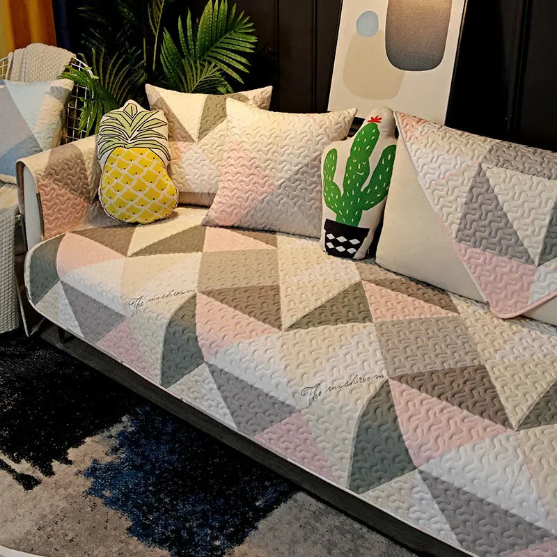 Couch Blanket Cotton Anti-Slip LAVENNE Style8-70x70cm