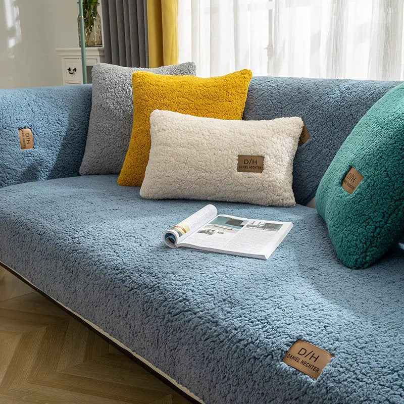 Couch Blanket Plush Anti-Slip LAMIELLE Blue-110x160cm