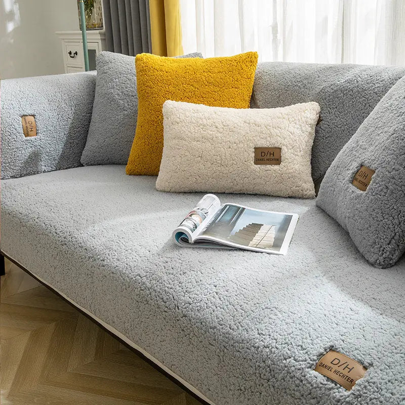 Couch Blanket Plush Anti-Slip LAMIELLE Grey-70x210cm