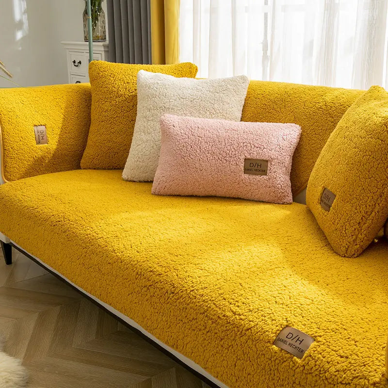 Couch Blanket Plush Anti-Slip LAMIELLE Yellow-110x160cm