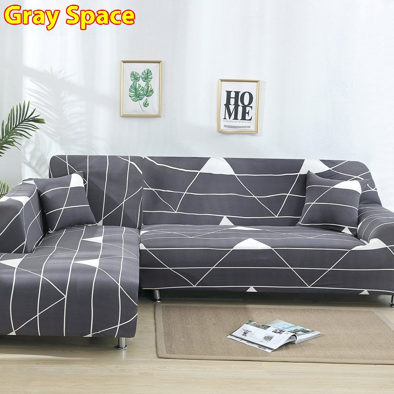 Corner Sofa Cover Modern Washable LUMIÈRE Gray Space-235x300cm