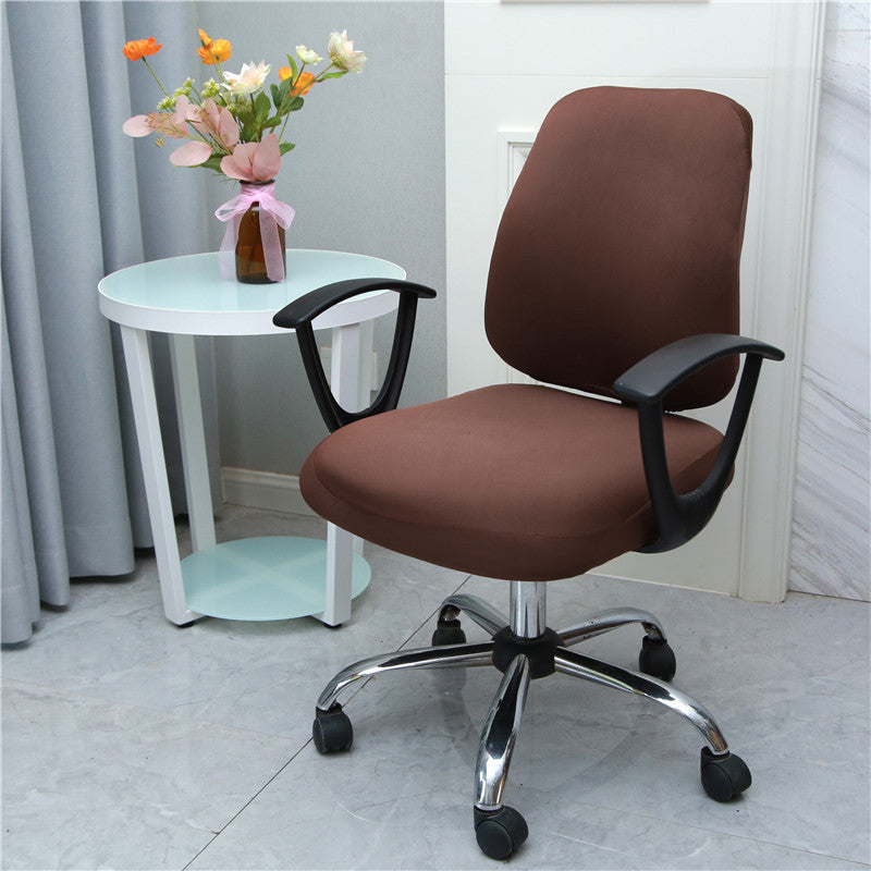 Task Chair Cover Stretch Split Armrest Elodie Coffee Split-Average Size