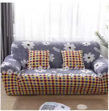 Loveseat Covers Stretch Minimalist LUMIERA Blossoming-Double and two pillows