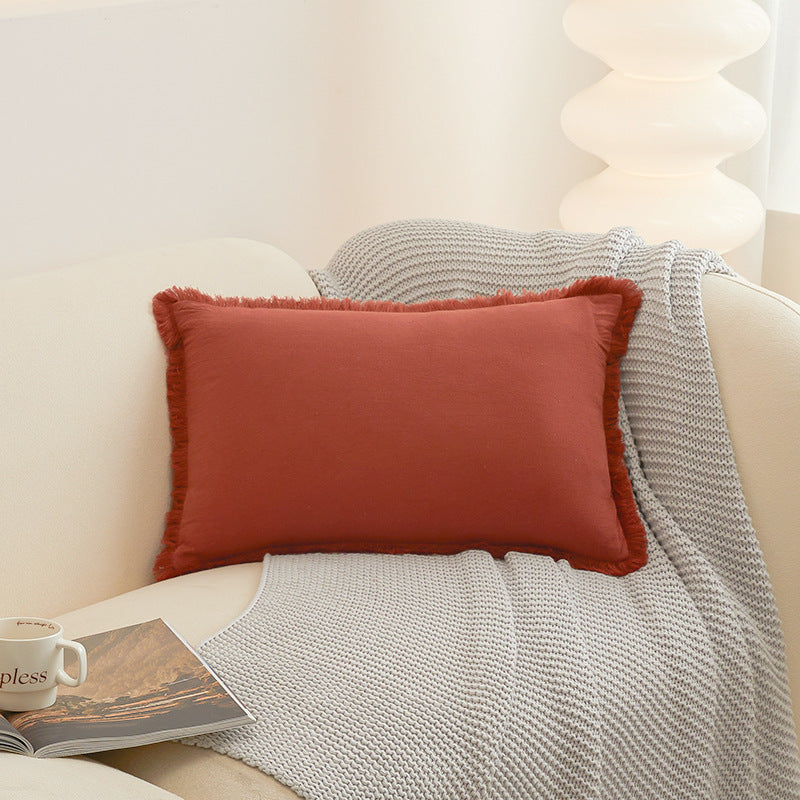 Pillow Cover Washed Cotton Minimalist MIRELLE Rust Orange-50X50cm