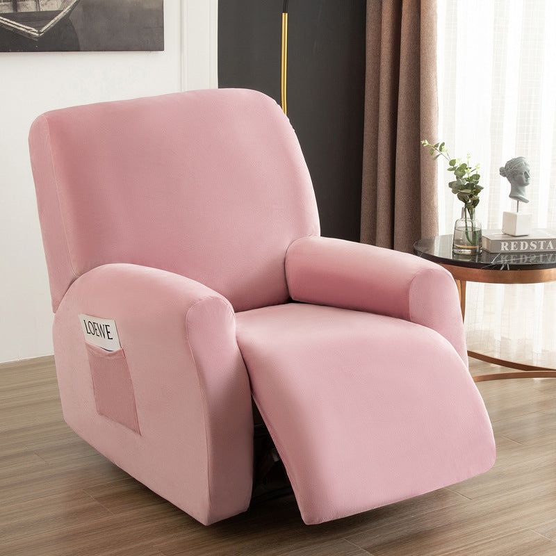 Recliner Chair Cover Velvet Stretchable RENÉE Light Purple-Chivas Regal single seat