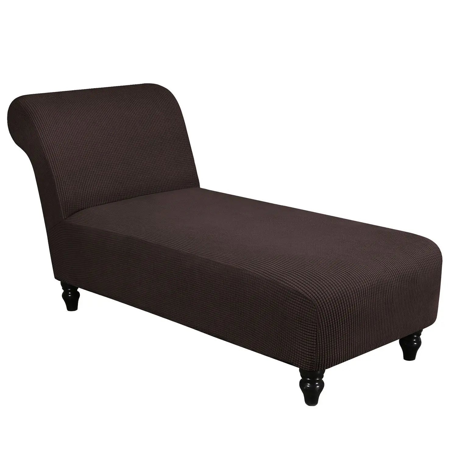 Deck Chair Cover Stretch Fit LUMIÈRE Brown-No Armrest