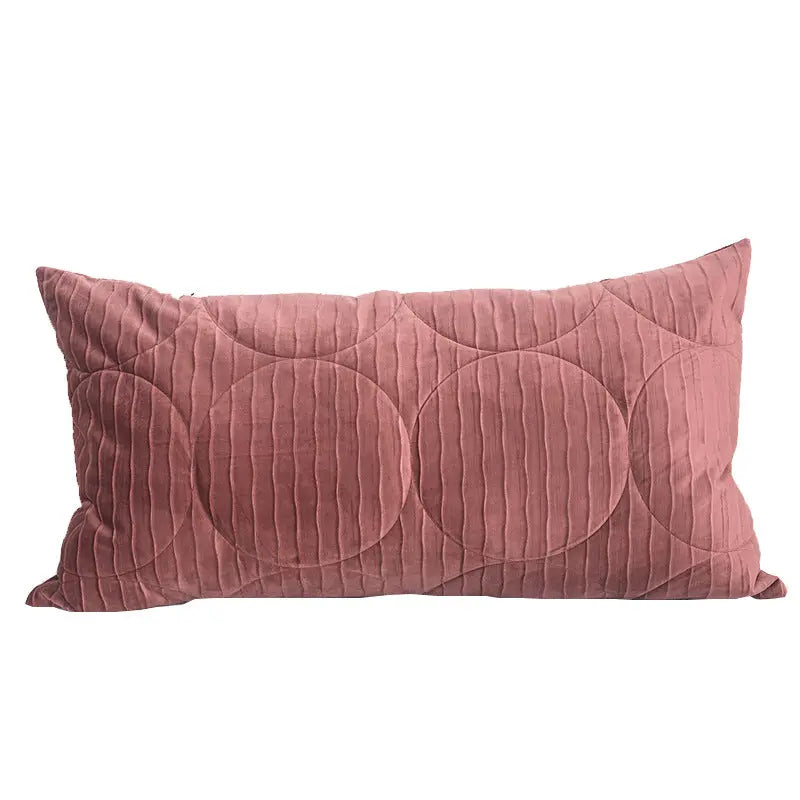 Decor Pillow Cover Velvet Nordic LUMIEREX Red-50x90cm