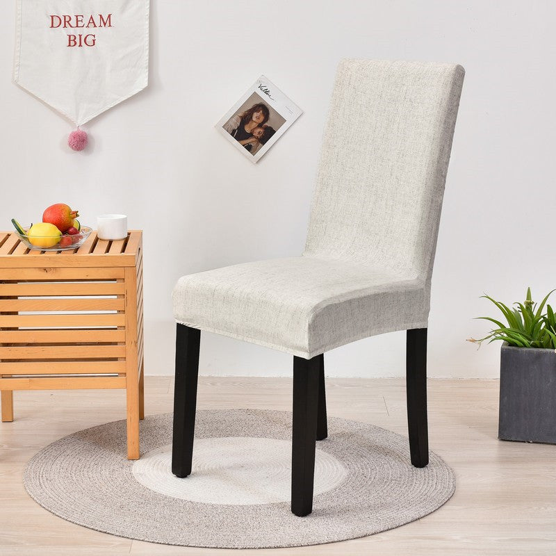 Dining Chair Cover Milk Silk Stretchable ELODIE Heather Gray-Universal