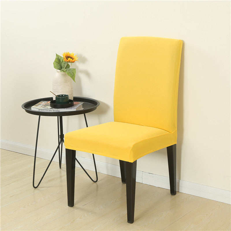 Dining Chair Cover Stretch Fit ELARIE Candy Yellow-Elastic Chair Cover
