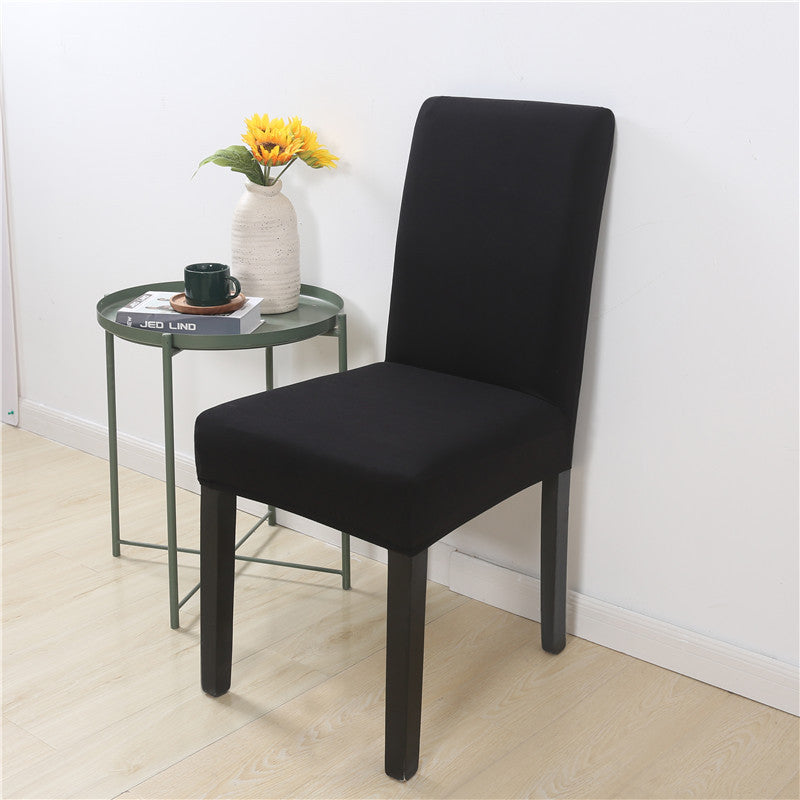 Dining Chair Cover Stretch Fit ELARIE Black-Elastic Chair Cover