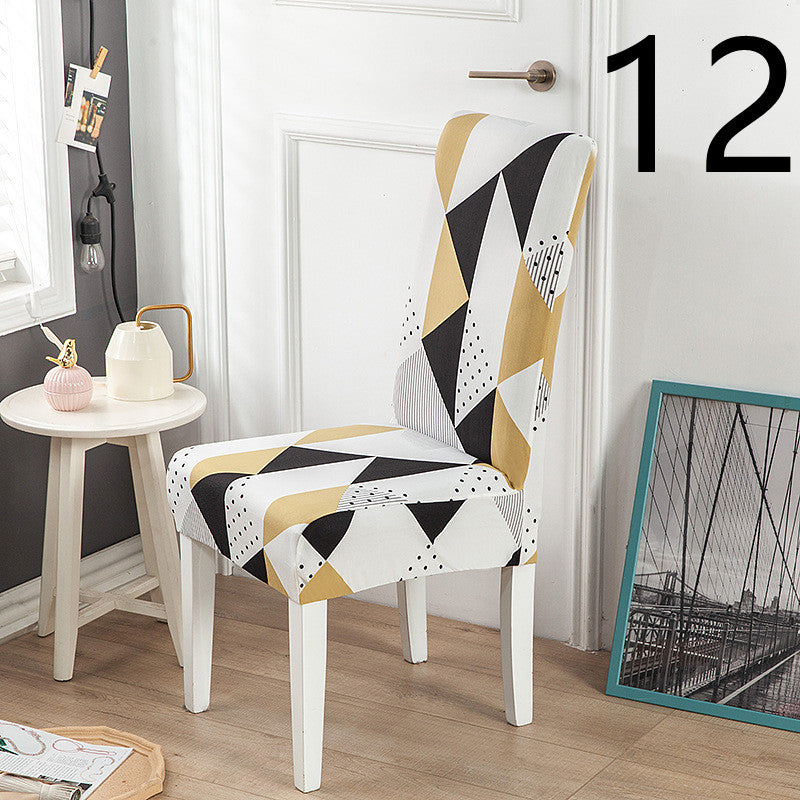 Dining Chair Cover Stretch Printed ELODIE 12 Style-One size