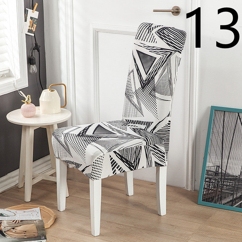 Dining Chair Cover Stretch Printed ELODIE 13 Style-One size
