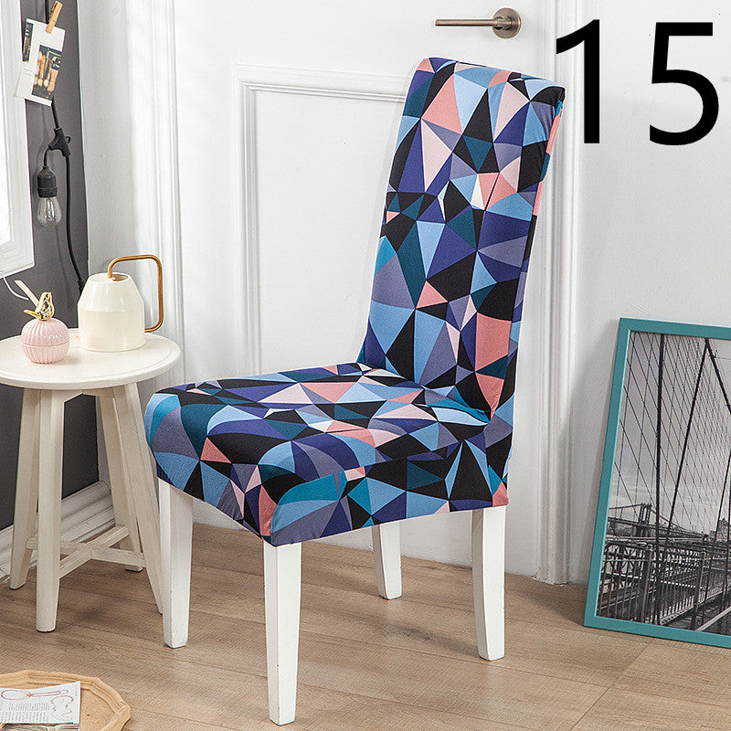 Dining Chair Cover Stretch Printed ELODIE 15 Style-One size