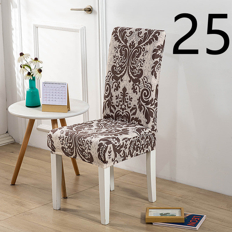 Dining Chair Cover Stretch Printed ELODIE 25Style-One size