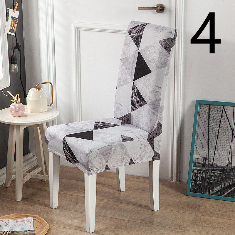 Dining Chair Cover Stretch Printed ELODIE 4 Style-One size