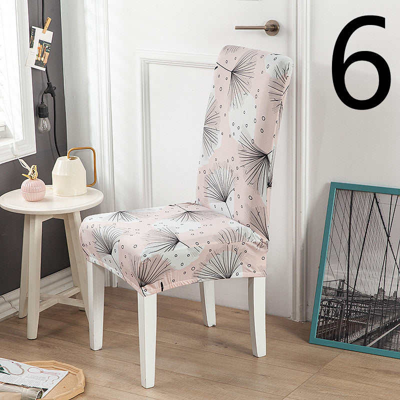Dining Chair Cover Stretch Printed ELODIE 6 Style-One size